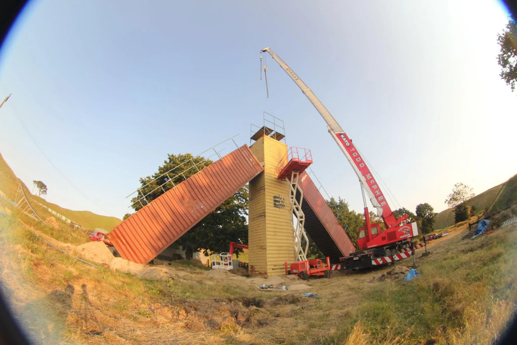 Franklin Farm roll-in ramp structure