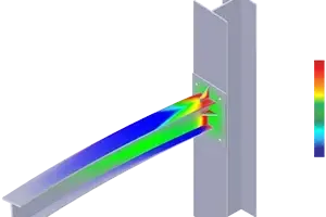 Finite element analysis of a machined part